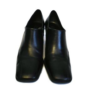 Franco Sarto Loafers Black Heels Womens 7.5M Comfy